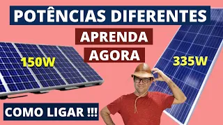 Como associar Placas Fotovoltaicas de potências diferentes de forma correta  Energia Solar Off Grid