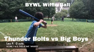 BYWL wiffle ball Big Boys vs Thunder Bolts