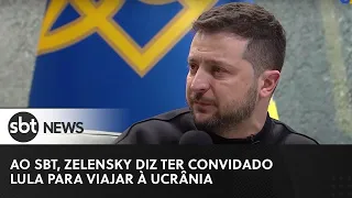 Zelensky responde ao SBT que convidou Lula para viajar à Ucrânia