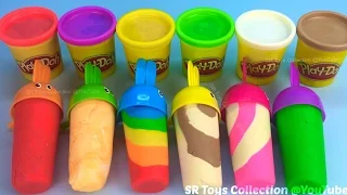 Making 6 Play Doh Ice Creams with Molds