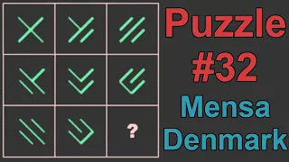 Puzzle 32 From the Mensa Denmark IQ Test Explained In Depth