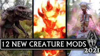 12 NEW DANGEROUS AND SCARY CREATURES - Skyrim Mods & More Episode 115