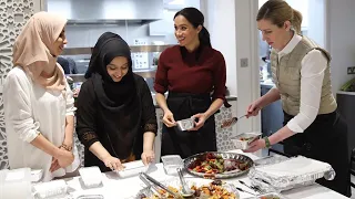 Meghan Markle Breaks Royal Protocol by Hugging Families at Community Kitchen