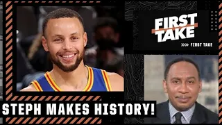 Stephen A. reacts to Steph Curry breaking Ray Allen’s 3-PT record | First Take