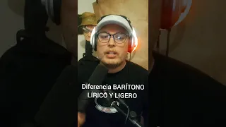 DIFERENCIA BARÍTONO LÍRICO Y LIGERO #shortsvideo