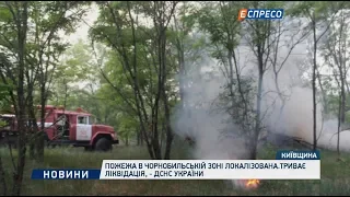 Пожежа в Чорнобильській зоні локалізована. Триває ліквідація, - ДСНС України