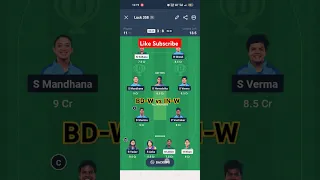 BAN-W vs IND-W |BD-W vs IN-W Dream 11 Prediction|BD-W vs IN-W Dream 11|BD-W vs IN-W Dream 11 Team