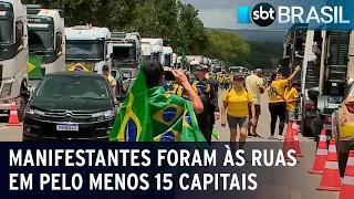 Manifestantes foram às ruas em pelo menos 15 capitais | SBT Brasil (15/11/22)