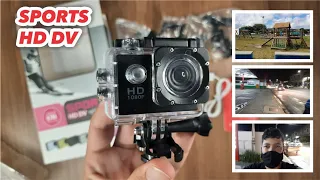 Câmera SPORTS HD DV | Teste Dia e Noite | Review Unboxing Configuração