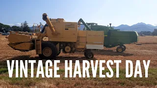Harvesting with Classic Combines - New Holland Clayson 1520 & John Deere 995 Combine