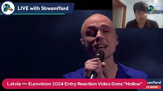 Latvia  🇱🇻 Eurovision 2024 Entry Reaction Video Dons  Hollow