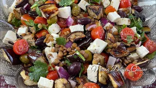 Cette Salade de Lentilles avec Aubergines Rôties au Four Est Une Explosion de Saveurs en Bouche