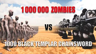 CAN 1000 BLACK TEMPLAR CHAINSWORD DEFEAT 1,000,000 ZOMBIES? | Ultimate Epic Battle Simulator 2