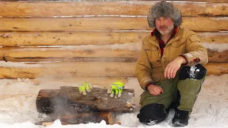 Sauna Build Alone with My Dog in a Snowstorm | Bottling/Canning Meat over Fire