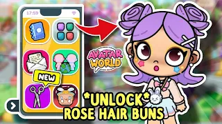 *UNLOCK* NEW ROSE HAIR BUNS IN AVATAR WORLD 🌹😍