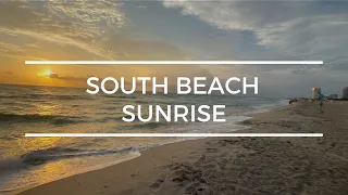 South Beach Sunrise December 2021 | Florida Beaches, Ocean Wave Sounds, and Birds Flying