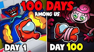 I Survived 100 Days in Poppy Playtime in Among Us