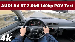Audi a4 b7 (2007) 2.0 tdi 140hp POV DRIVE Acceleration | Test After 320 000km | Walkaround | 4K #19