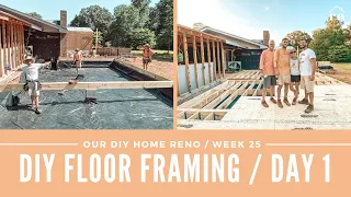 Our DIY Home Addition: Kitchen Floor Framing