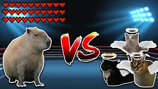 Giant Capybara vs All Angel Cats! Meme battle