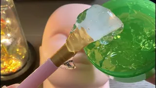 Wet & Sticky Aloe Sounds + Satisfying Skincare on Mannequin ASMR