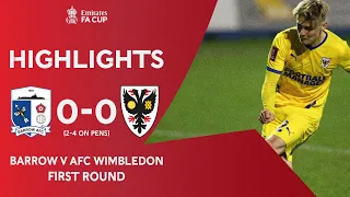 Dons Edge First Round Thriller | Barrow 0-0 AFC Wimbledon (2-4 On Penalties) | Emirates FA Cup 20-21