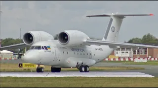 [4K] *RARE* Motor Sich Antonov An-74 (UR-74026) Take-off at Groningen Airport Eelde