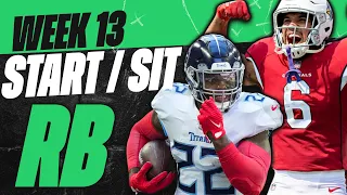 2023 Fantasy Football - MUST Start or Sit Week 13 Running Backs - Every Match Up!!!