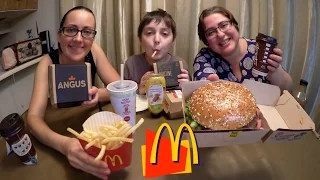 McDonald's Angus, Big Mac And  Poutine | Gay Family Mukbang (먹방) - Eating Show