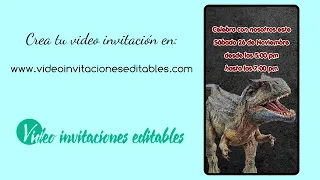 Video invitación de Jurassic World Dominion para editar en línea