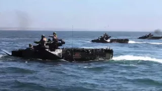 Marine Amphibious Assault Vehicles (AAV-7A1) in action (PART 2 of 3)