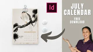 FREE | Create This Easy July Calendar Layout in Indesign Using a Wizard