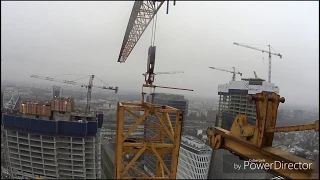 высота170м. наращивание башенного крана liebherr 280 , 500тая секция .