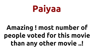 Paiyaa |2010 movie |IMDB Rating |Review | Complete report | Story | Cast