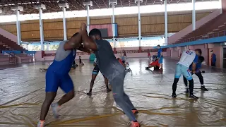 Fortalece Cuba Equipo de Lucha en vista a los Juegos Olímpicos de Tokio en el  Polideportivo Yayabo.