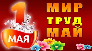 С Праздником 1 МАЯ 💮// МИР! ТРУД! МАЙ! Красивое Поздравление