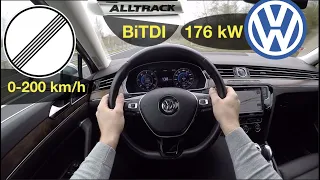 2017 Volkswagen Passat Alltrack 2.0 BiTDI (176 kW) POV Test Drive + Acceleration 0-200 km/h