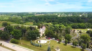 St Sava Monastery Libertyville drone video - Manastir Sveti Sava u Libertivilu IL