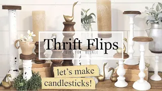 Thrift Flips • LET'S MAKE CANDLESTICKS • Trash to Treasure • Using Milk Paint • Spindles