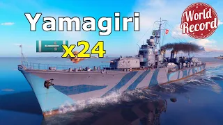 World of WarShips Yamagiri - 6 Kills 394K Damage | NEW WORLD RECORD !