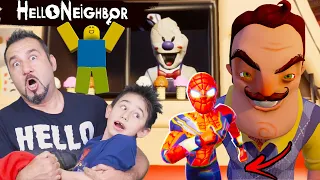 HELLO NEIGHBOR İÇİNDE DONDURMACI ROD BULDUK! KAZIM USTA SPIDERMAN OLDU! | Gizemli Otobüs Durağı!