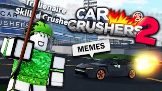 ROBLOX Car Crushers 2 FUNNY MOMENTS (MEMES) + Update 58 | loadreal