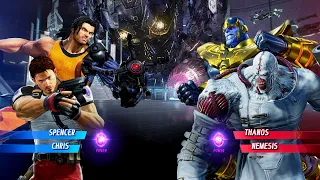 Spencer & Chris vs Thanos & Nemesis (Very Hard) Marvel vs Capcom | 4K UHD Gameplay