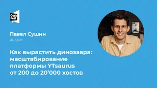 Павел Сушин. Как вырастить динозавра: масштабирование платформы YTsaurus от 200 до 20’000 хостов