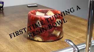 first time epoxy resin bowl turning