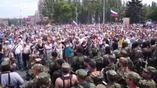 Battalion Vostok Fires Volley in Memory of the Fallen. 25.05.2014 (DPR)