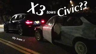 Can a BMW X3 TOW a Honda Civic???