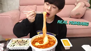 モッパン 응급실 떡볶이 먹방 (치즈추가) Spicy Tteokbokki & Mozzarella ASMR Real sounds Eating show No Talking MUKBANG