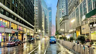 WALKING THE STREETS OF NEW YORK CITY in the Rain at 6AM (July 9, 2021)