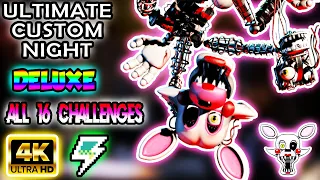 (World First?) FNaF: Ultimate Custom Night Deluxe - All 16 Challenges 100% Complete (UHD) [4K60FPS]
